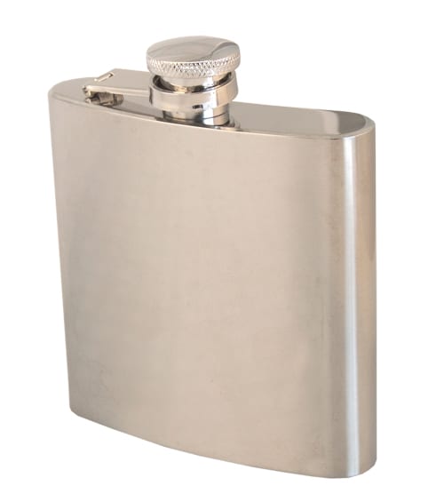 Stainless Steel 6oz / 177ml Hip Flask.